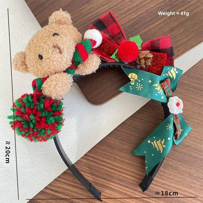 Reindeer Antler Headband with Bells | Christmas Party Accessory Holiday Party Headband Oasis Select A2