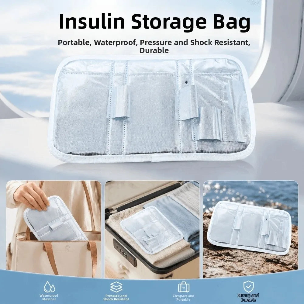 Foldable Aluminum Foil Insulin Cooling Bag | Travel Cooler