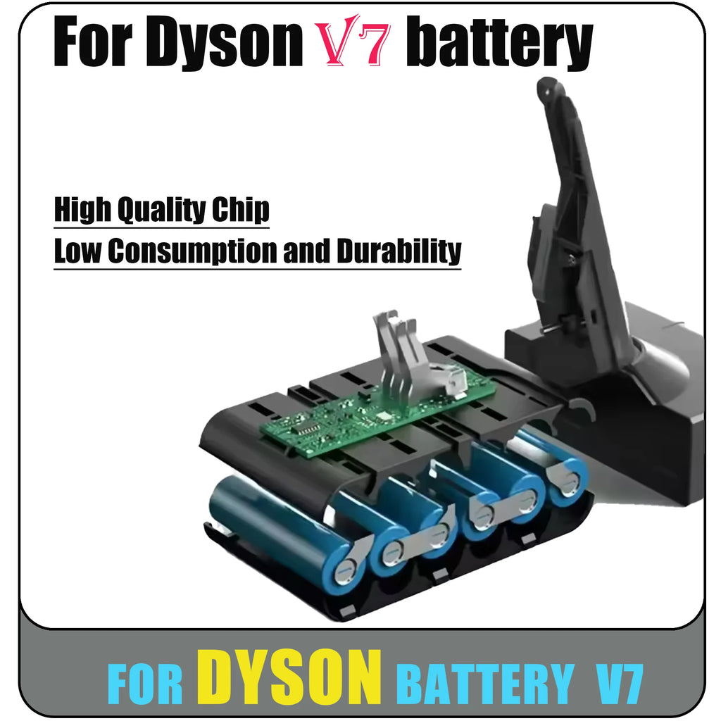 100% New For Dyson V7 battery 21.6V 28000mAh Li-lon Rechargeable Battery Animal Pro Vacuum Cleaner Replacement Battery Oasis Select