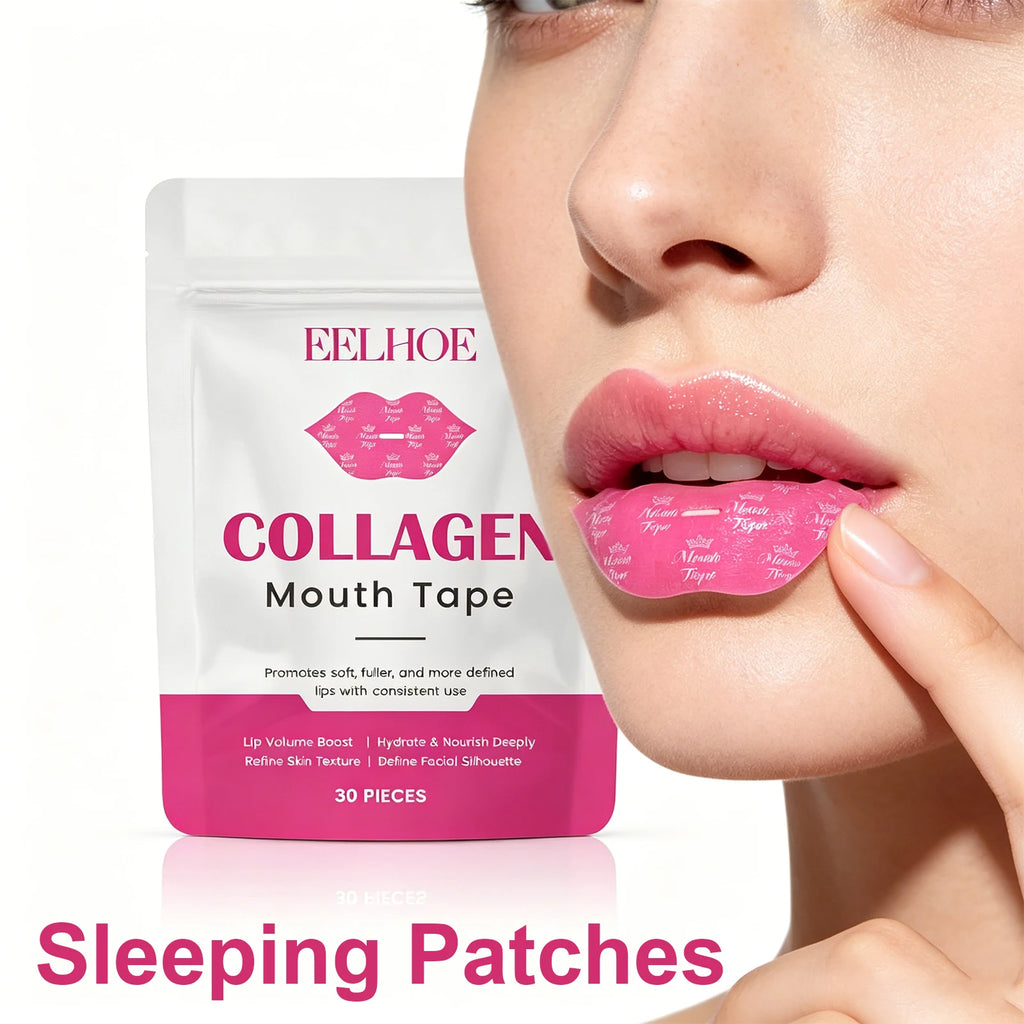 Mouth Tape Lip Care Sleeping Patch Hydrating Moisturizing Collagen Hyaluronic Acid Soft Breathable Lips Night Mask 30 Patches Oasis Select
