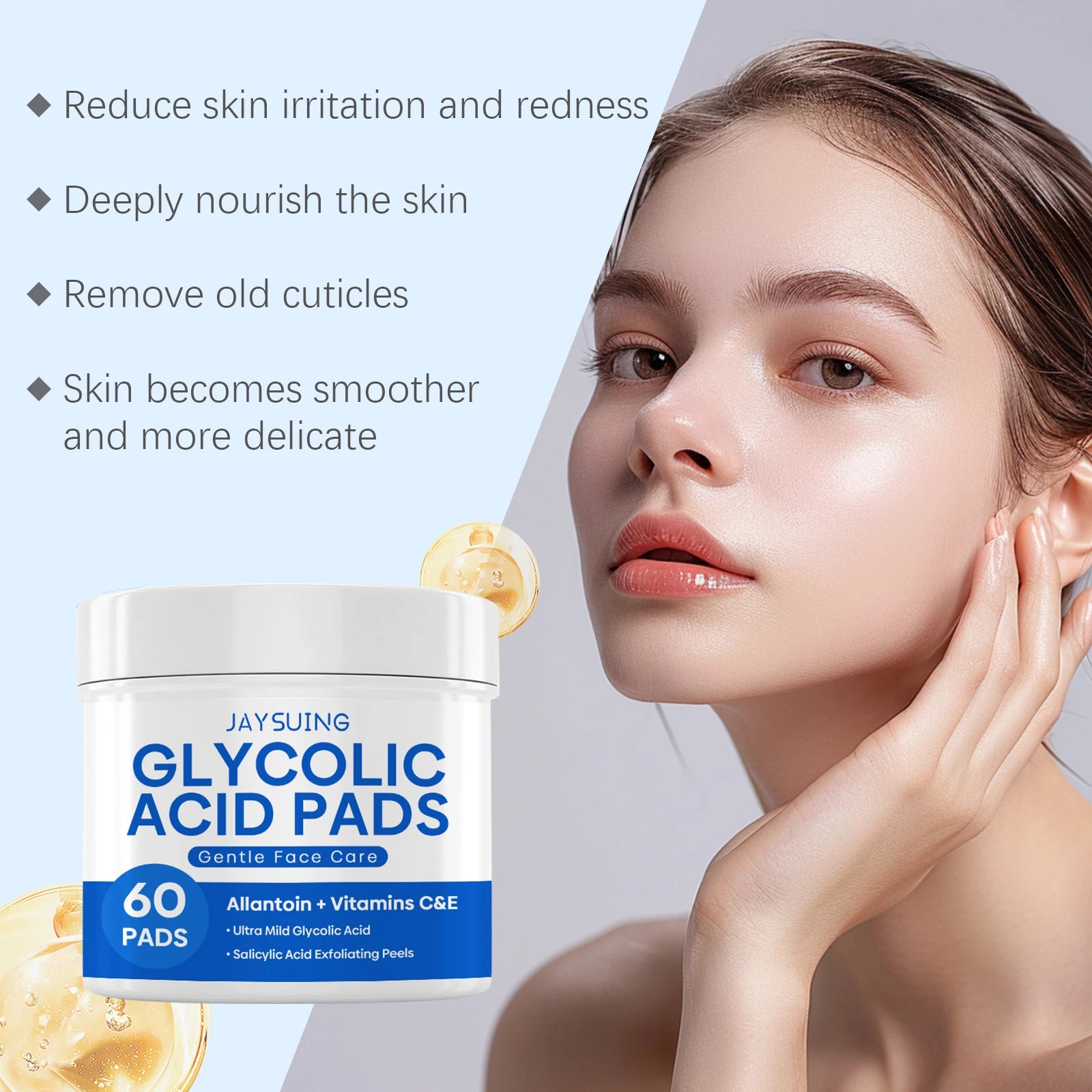 Glycolic & Salicylic Acid Exfoliating Face Pads – Brighten Skin Exfoliating Face Pads Oasis Select