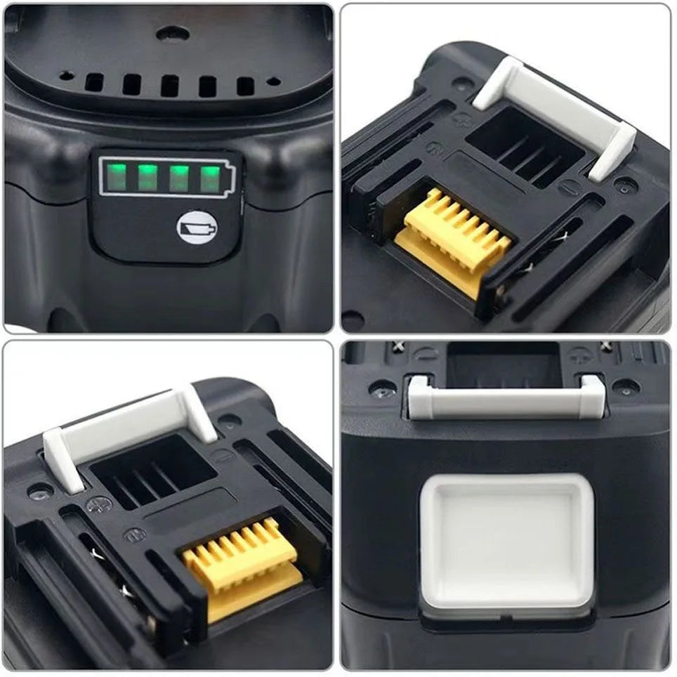 18V 6.0Ah Rechargeable Lithium-Ion Battery (18650 Cell) + 3A Charger, Suitable for Makita Power Tool BL1860 BL1830 LXT400 BL1850 Oasis Select