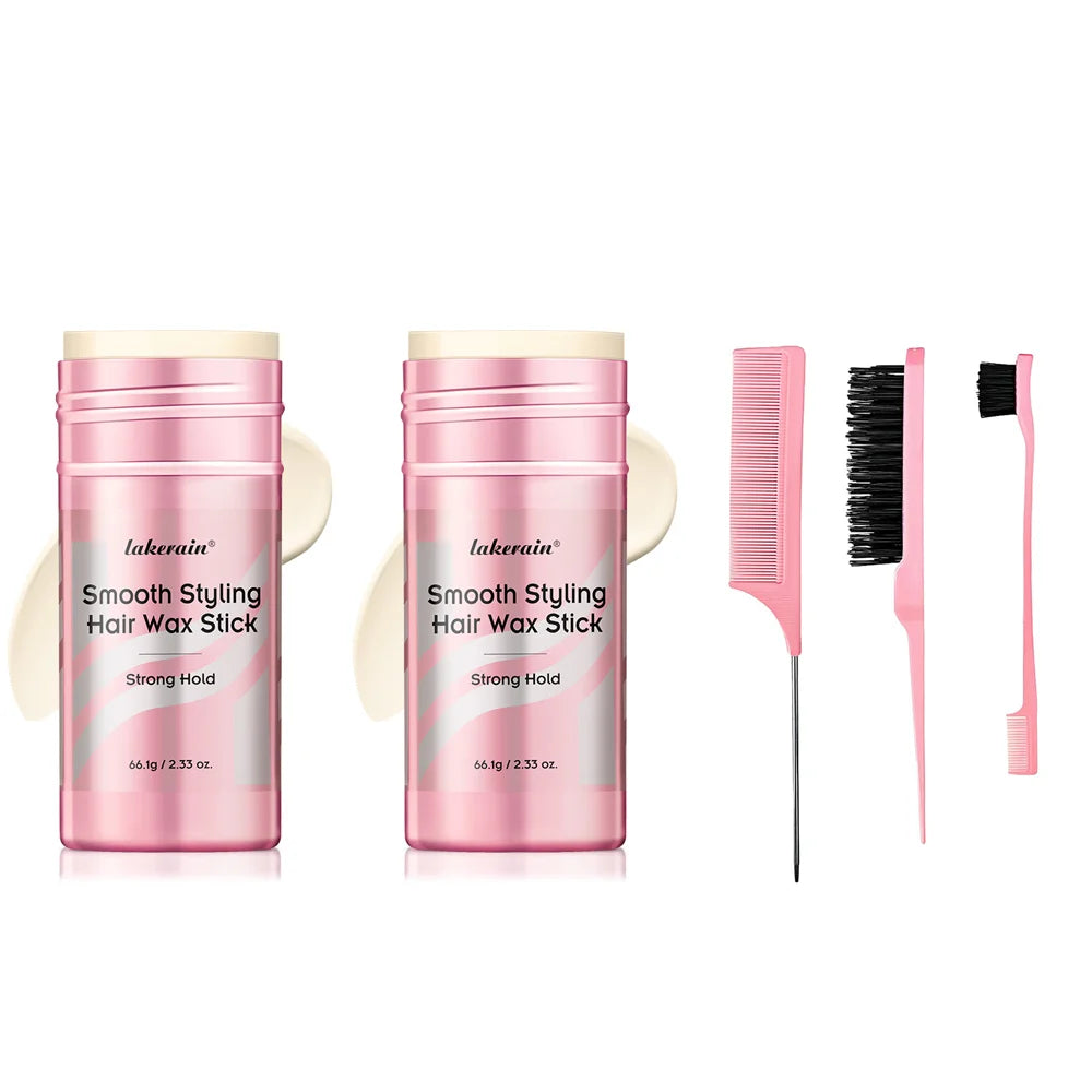 Hair Styling Wax for Women Anti Frizz Smoothing Professional Pomade Hair Mud Control Messy Hairs Wax Rod Oasis Select 2pcs and tool