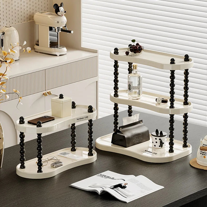 Cosmetics storage box Multifunctional finishing rack Skin care products Perfume storage rack Household desktop cup storage rack Oasis Select