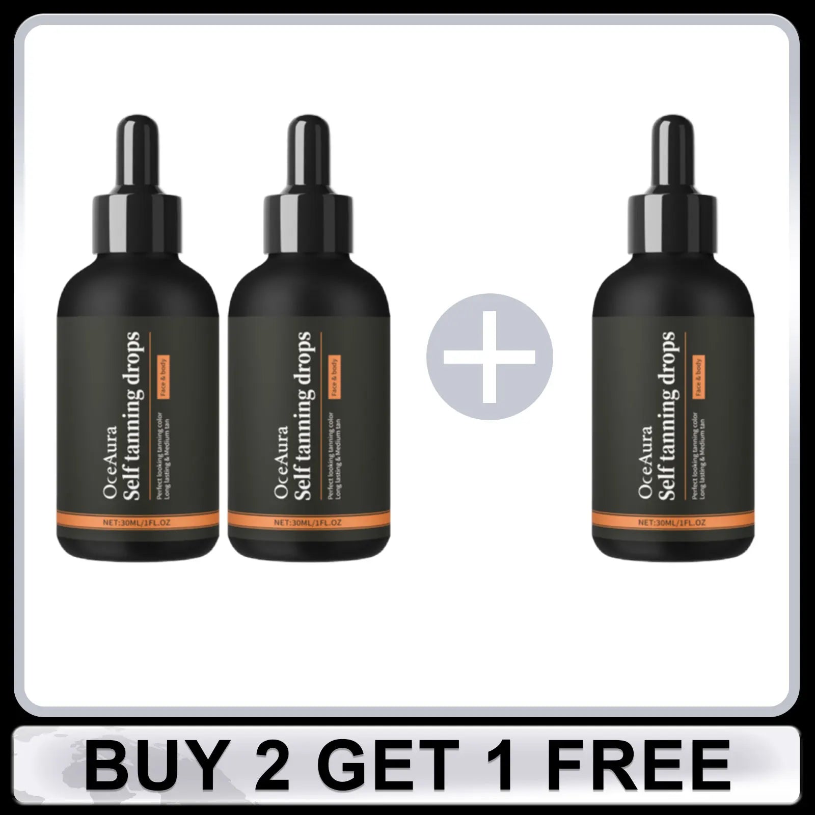 Self Tanning Drops Sunless Lasting Solarium Bronzer Natural Tanner for Body Face Antioxidant Prevent Sunburn Tanning Products Oasis Select Buy 2 Get 1 Free