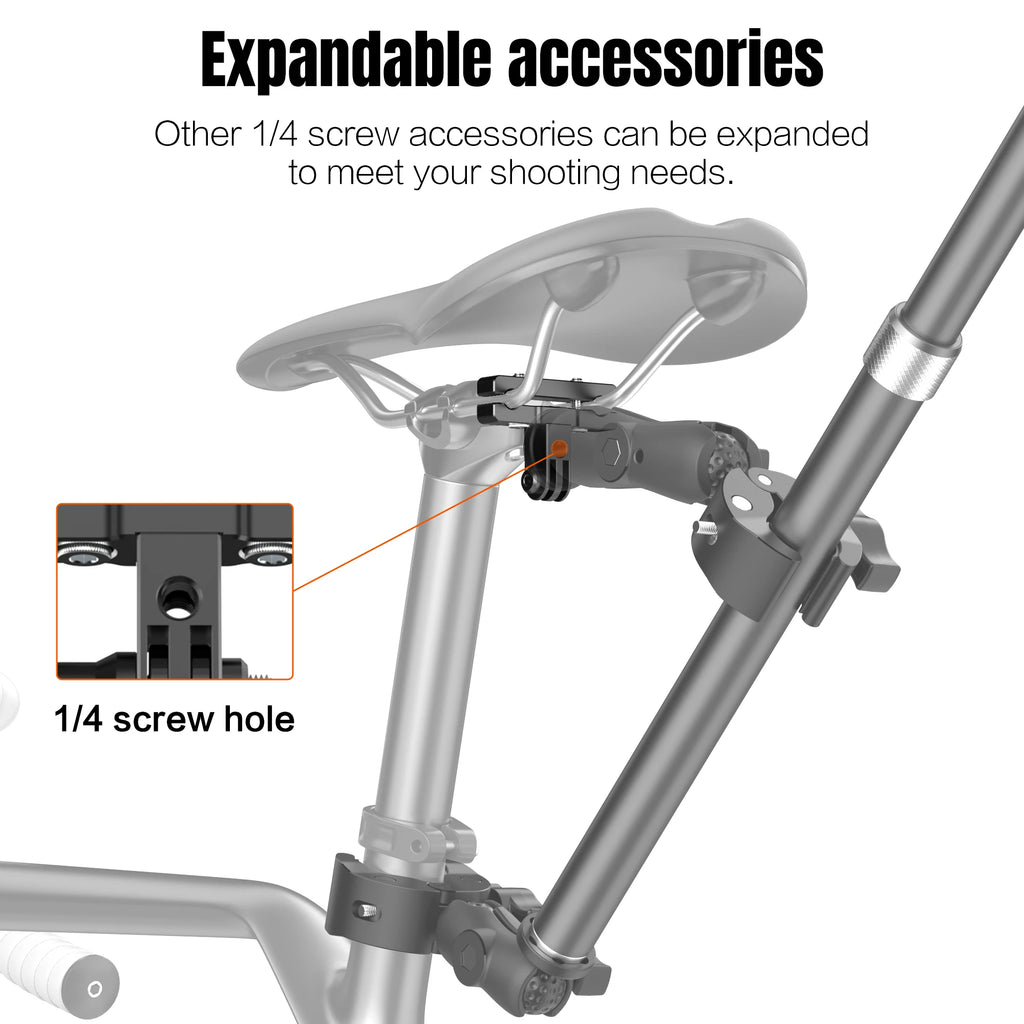 Aluminum Alloy Action Camera Bike Mount – 360° Clamp