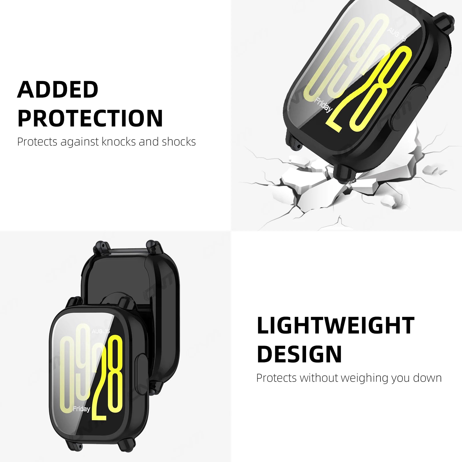 Redmi Watch 5 Active TPU Screen Protector Bumper Case Cover Smartwatch Protective Case Oasis Select