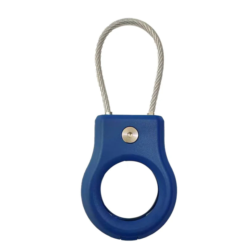 Waterproof Apple AirTag Case with Steel Cable Keychain Holder AirTag Protective Case Oasis Select Blue