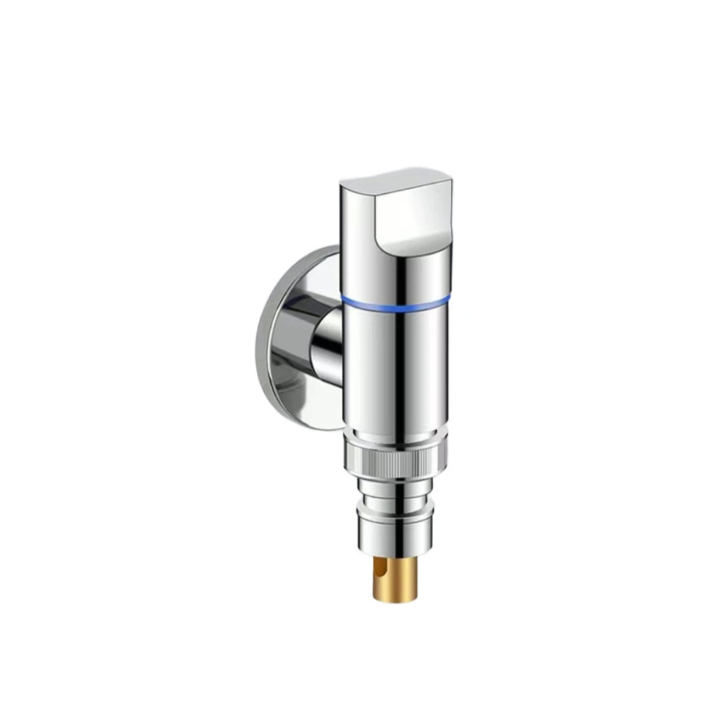 Washing Machine Faucet Automatic Water Stop Valve Quick Opening Angle Valve G1/2 Wall Mounted Water Stop Clip Triangle Valve Oasis Select Silver