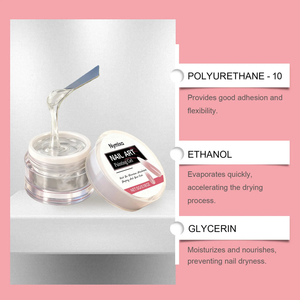 Clear Jelly Nail Glue – Quick-Dry & Invisible for Nail Art