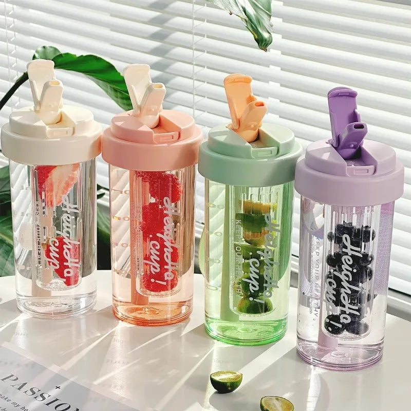 Large Capacity Portable Chic Leak Proof Plastic Water Bottle for Women Students Christmas Holiday Travel Essential Gear Oasis Select