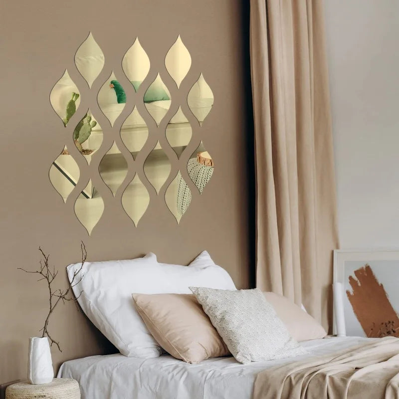 Acrylic Mirror Wall Sticker Self-adhesive Soft Mirror Without Punching Decorative Mirror Household Bathroom Makeup Mirror Oasis Select