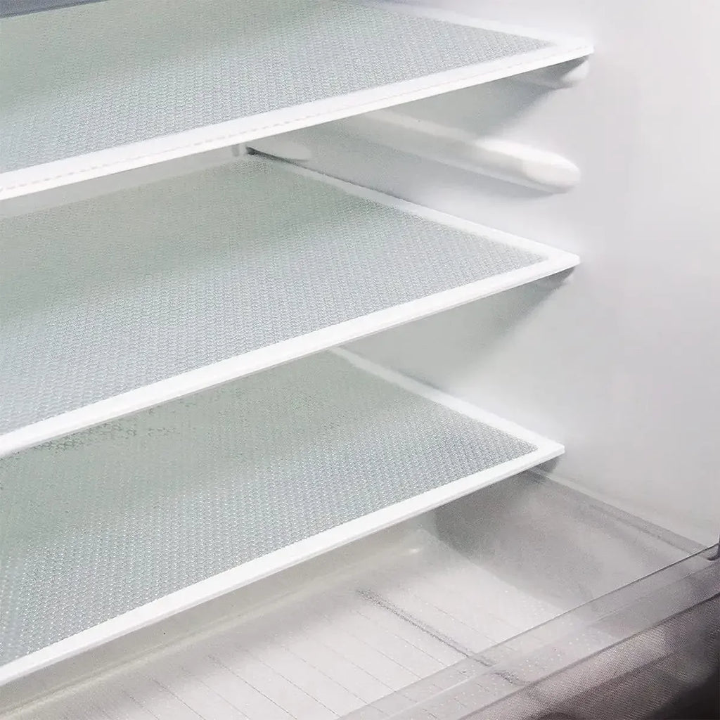 4PCS EVA Waterproof Refrigerator Liner Mat Washable Mildew Kitchen Pad Anti-oil Cabinet Drawer Placemat Heat-insulat Fridge Mat Oasis Select 4PCS White 29x45cm Rectangular
