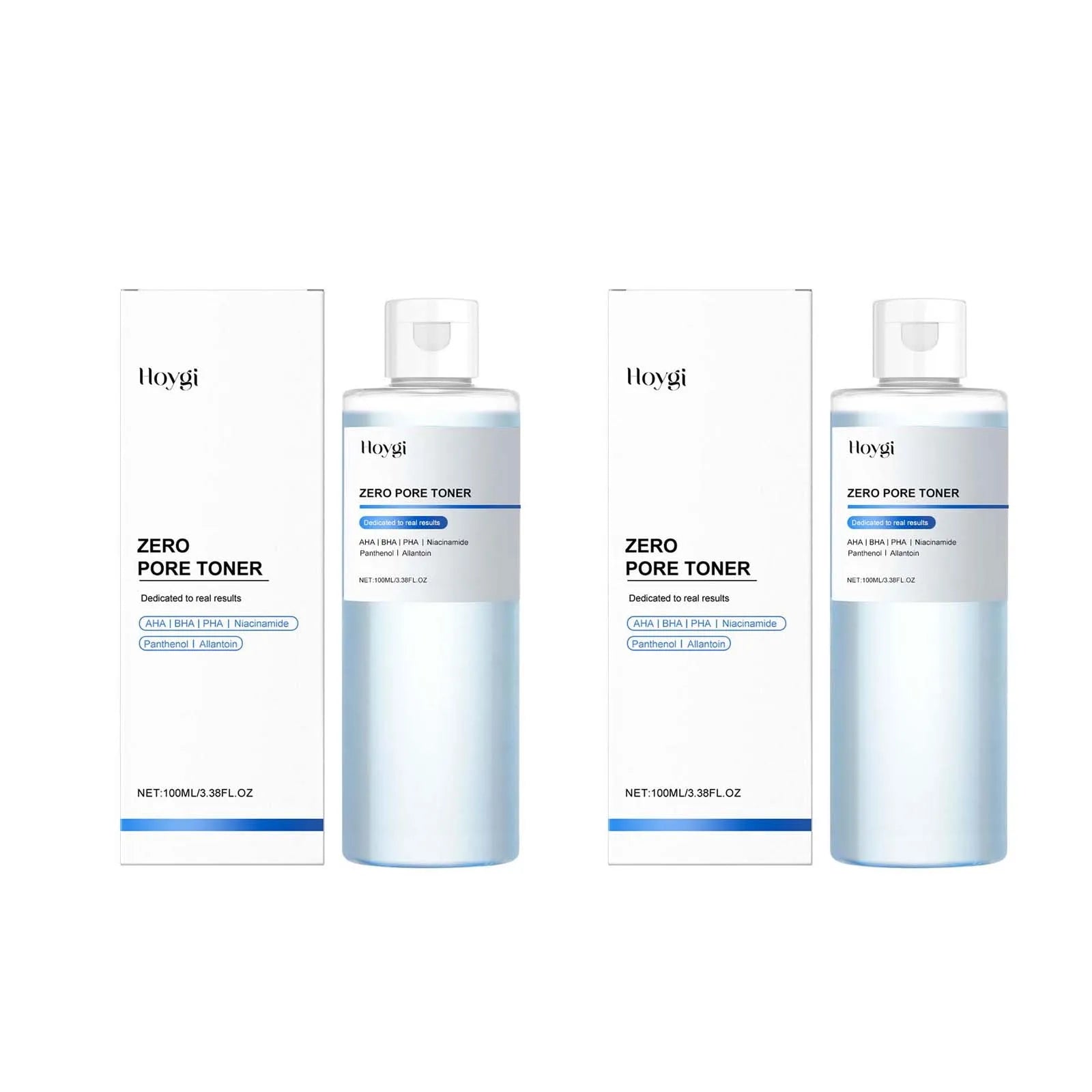 Exfoliating Hydrating Toner Moisturizing Smoothing Brighten Skin Pore Refining Improve Dry Skin Zero Pore Toner Soothing Formula Oasis Select 2 x 100ml Boxed