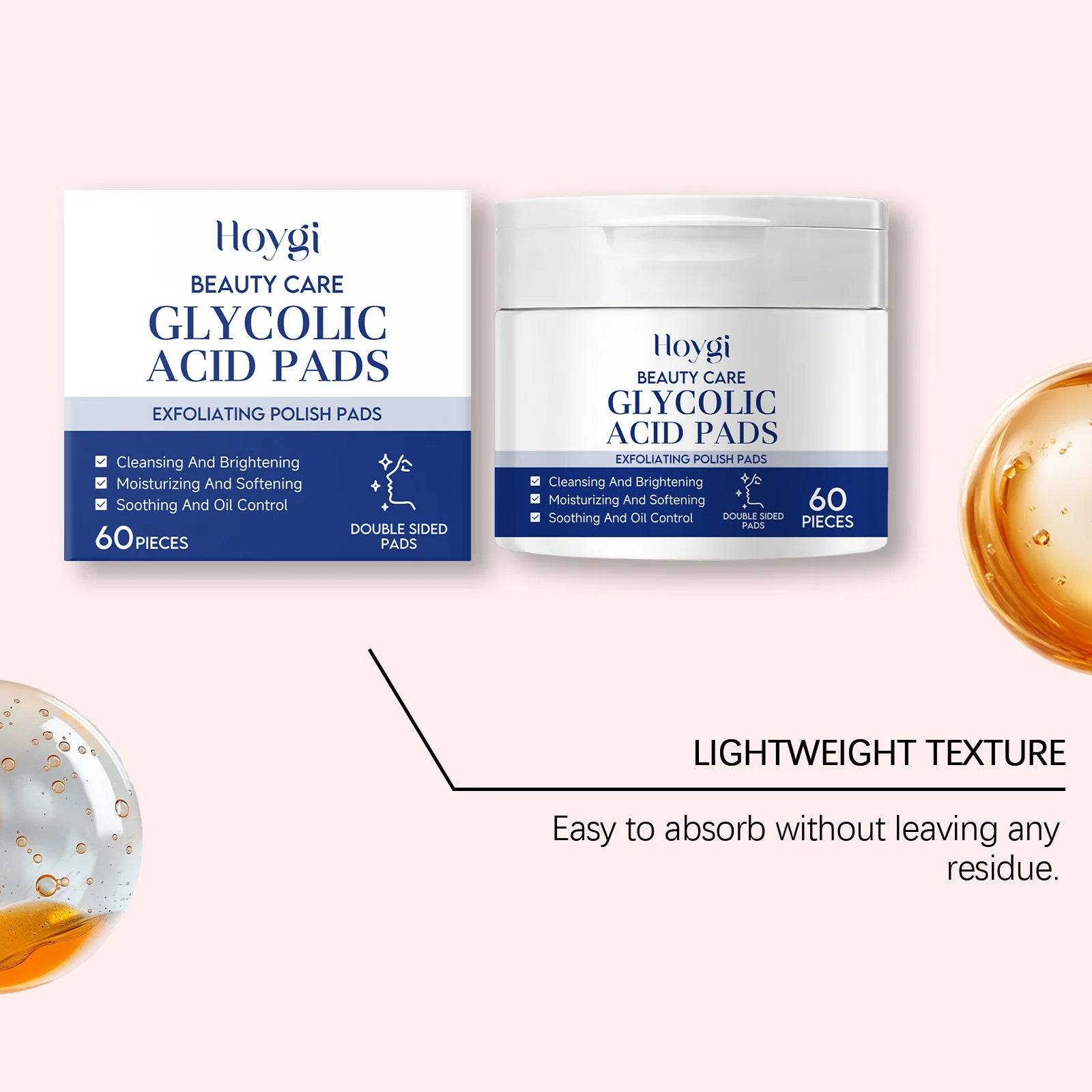Hoygi Facial Cleansing Pads – Hydrating 60 Pcs Daily Cleanser
