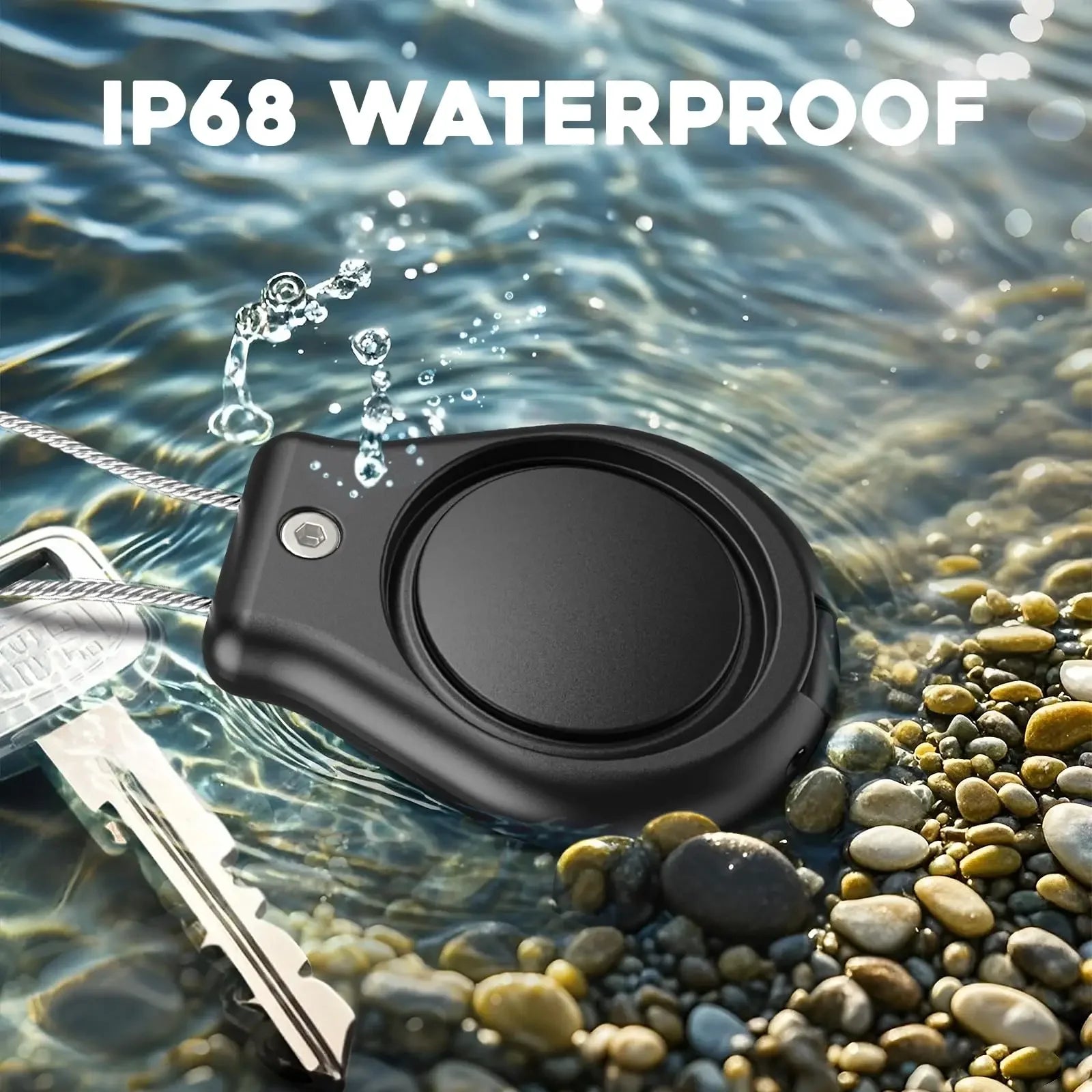 Waterproof Apple AirTag Case with Steel Cable Keychain Holder AirTag Protective Case Oasis Select