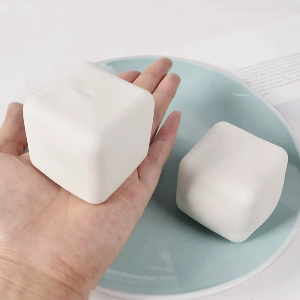 Squishy Tofu Stress Ball – Sensory Fidget Toy for Anxiety Relief Sensory Stress Ball Oasis Select White One Size