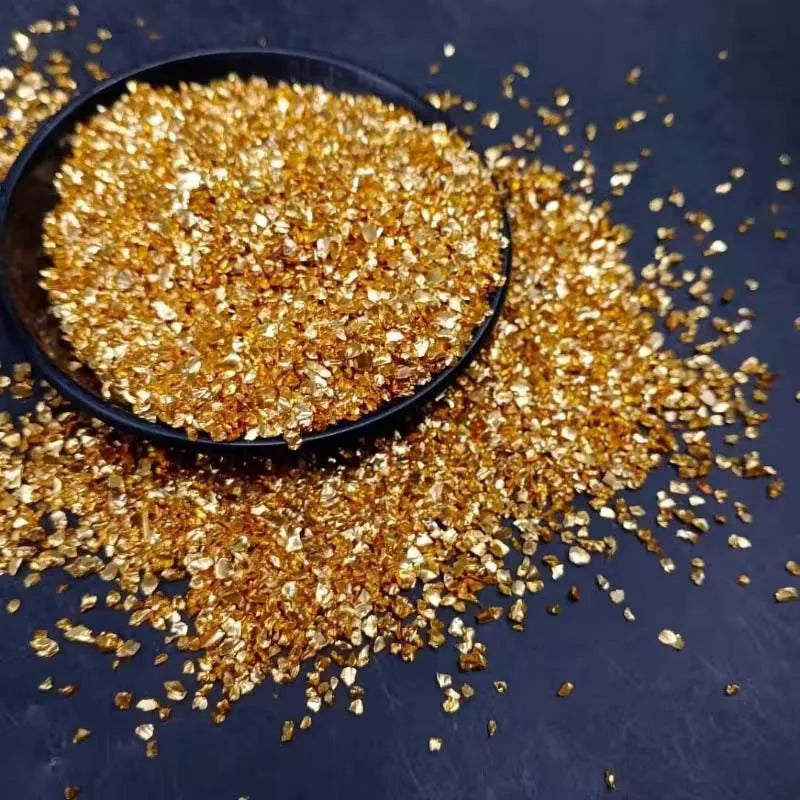50g Fake Gold Stone Flakes Metallic Glass Glitter Sprinkles Resin Inclusions Embellishment for Resin Art Jewelry Making Supplies Oasis Select