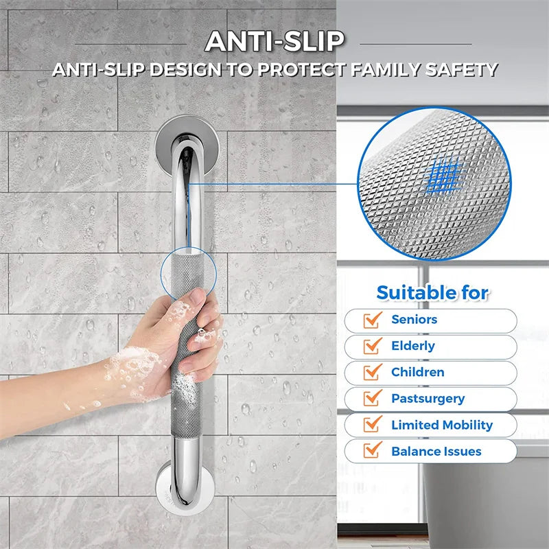 Bathroom Tub Toilet Handrail Grab Bar Stainless Steel 300/400/500Mm Anti Slip Shower Safety Support Handle Towel Rack Oasis Select