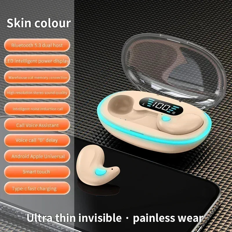 TWS Earphones Wireless Earphones Headphones Noise Reduction Sport Game Sleep Bluetooth Earbuds for all smartphones Oasis Select khaki