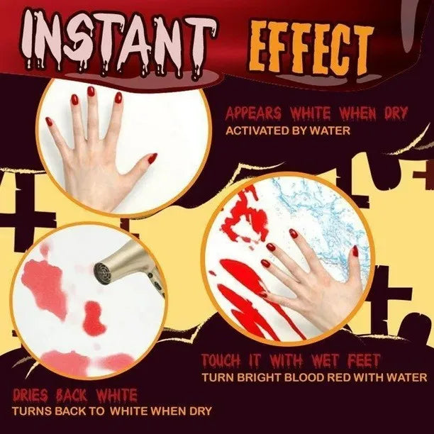 Halloween Gifts Blood Bath Mat Color Changing Sheet Turns Red Wet Horror Bloody Footprints Shower Carpet Bathroom Non-slip Rug Oasis Select