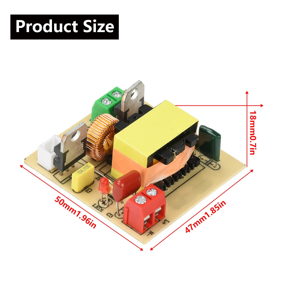 DC 12-16.8V to 220V Boost Inverter Module High-Power 100W Boost Module Outdoor Universal Solar Panel Inverter DIY Electronic Kit Oasis Select Only module