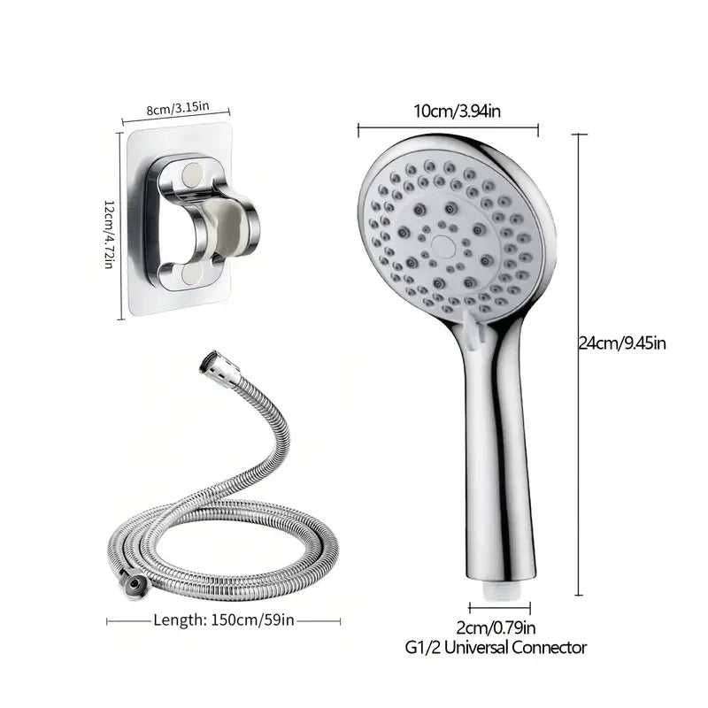 Bathroom Sprayer Shower Jetting Shower Head Water Saving Handheld Adjustable 5 Modes SPA Shower Bath Head Bathroom Accessories Oasis Select 3pcs