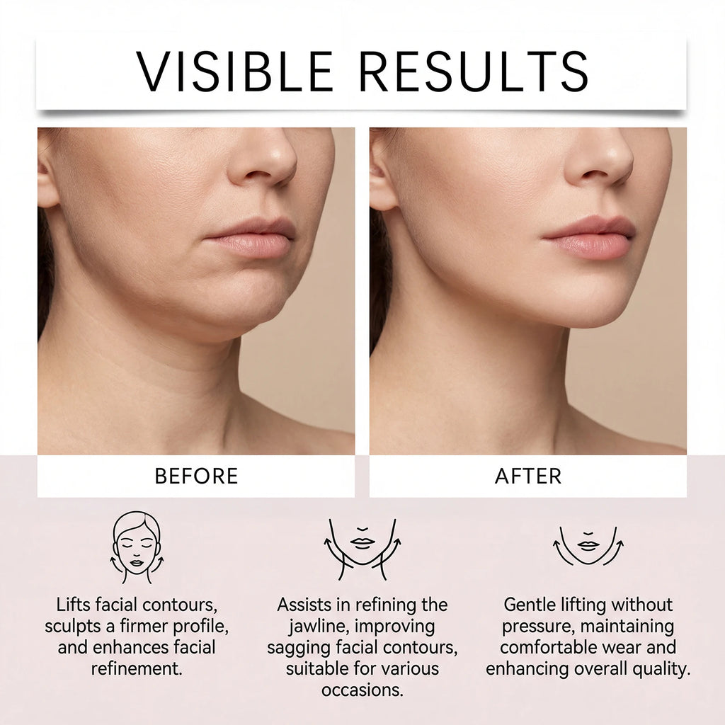 V-Line Jaw Lifting Face Strap – Breathable Contour Wrap Facial Contouring Strap Oasis Select