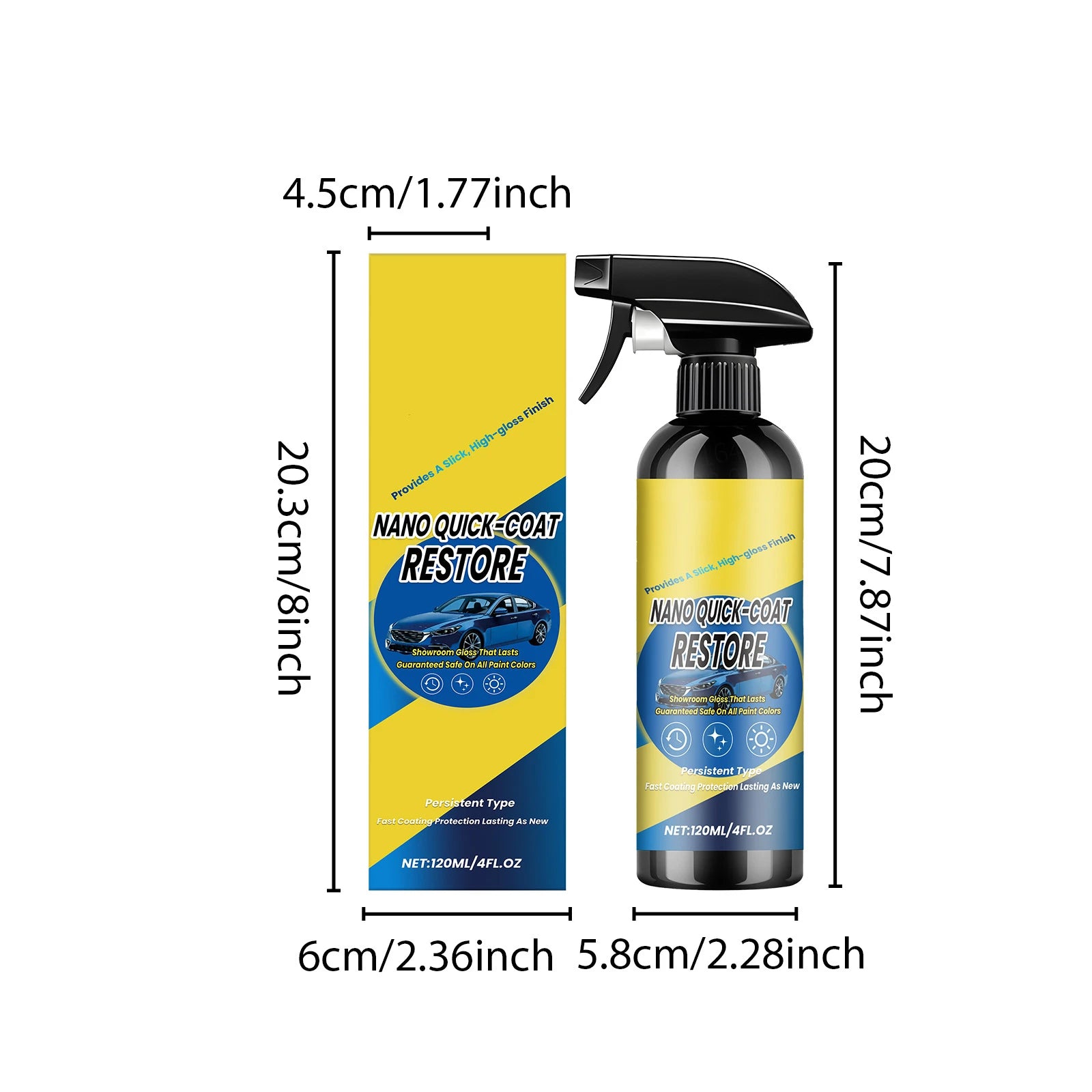 Car Ceramic Coating Spray 120ml – High Gloss & Long-Lasting Ceramic Coating Spray Oasis Select White