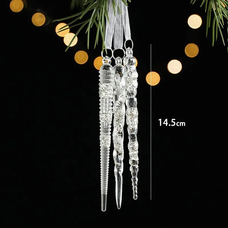 Acrylic Christmas Crystal Pendant – Angel & Snowflake Ornament