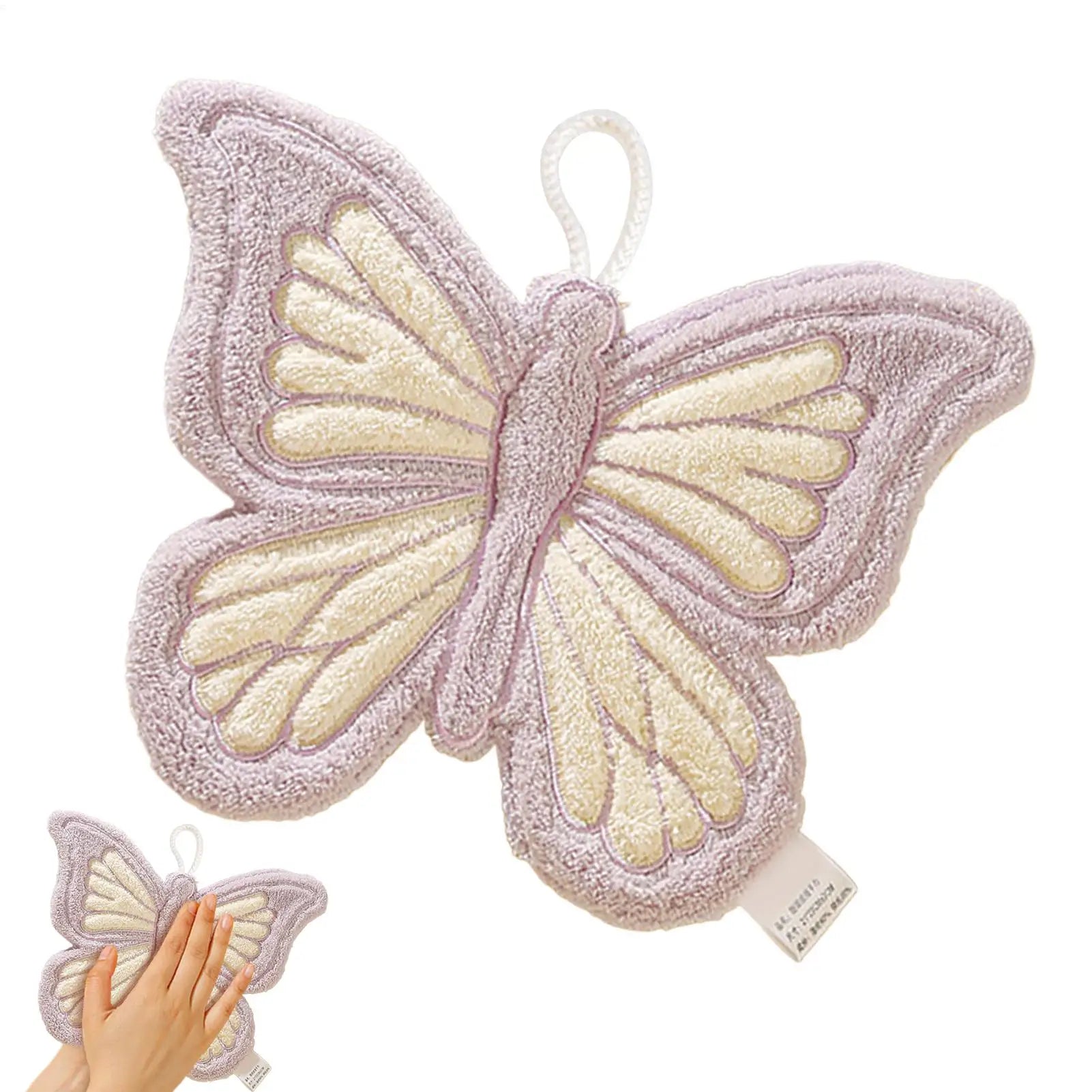 Hand Towels Butterfly Shape Absorbent Kitchen Towel Soft Towel Hanging Towels Handkerchief Towels Home Wash Hand Towels Oasis Select