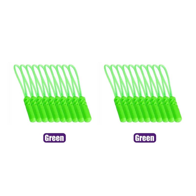 10/20pcs Rucksacks Zip Cord Replacement Clip For Coats Jackets Pull Puller Tent Zippers Pull Rope Zipper Puller Zipper Rope Oasis Select 20pcs Green