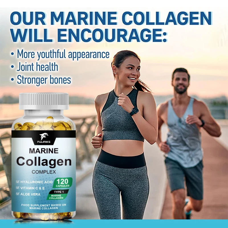 Marine Collagen Capsules with Hyaluronic Acid – Skin, Hair & Nails