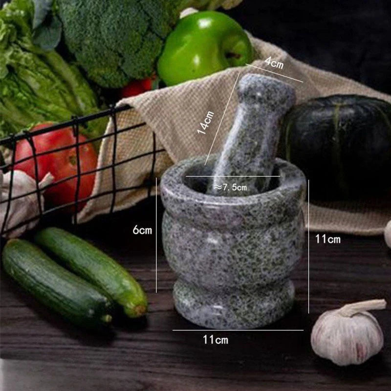 Stone Garlic Mortar Pestle, Pestle Household Stone Bowl Pestle Crusher Oasis Select