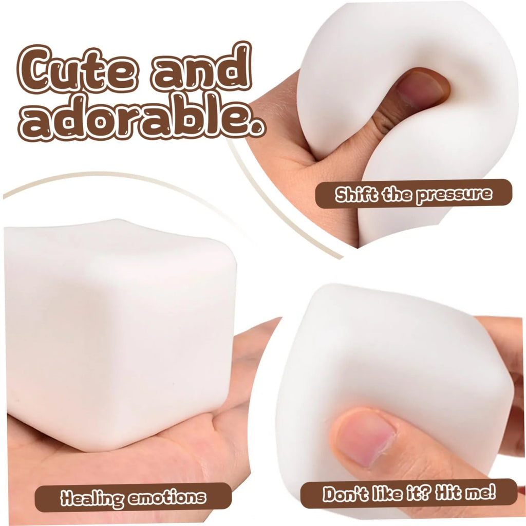 Squishy Tofu Stress Ball – Sensory Fidget Toy for Anxiety Relief Sensory Stress Ball Oasis Select