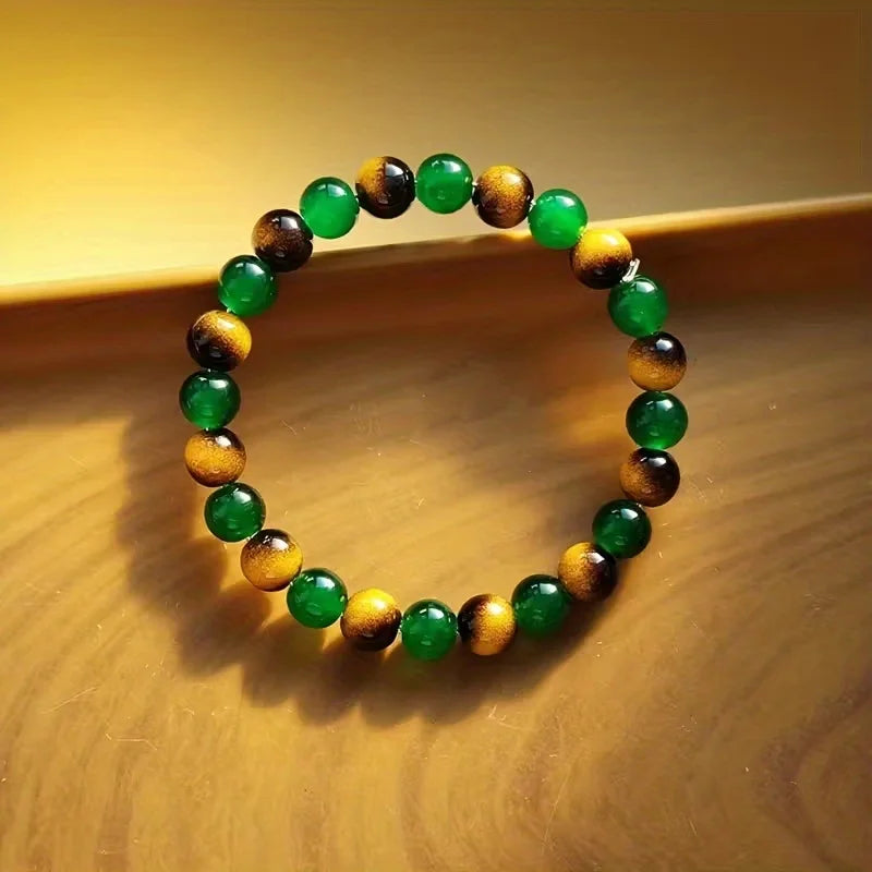 Green Crystal Bracelet Attracting Wealth Lucky Bracelet Suitable for Everyday Wear Perfect for Teacher'S Day Graduation Gifts Oasis Select