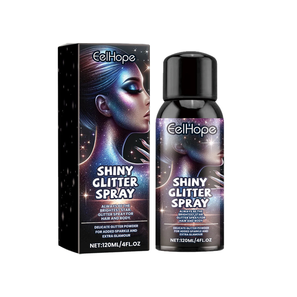 Stage & Festival Glitter Spray - Hair & Body Highlight Sparkling Formula, Ideal for Party Carnival & Holiday Atmosphere Oasis Select 120ml