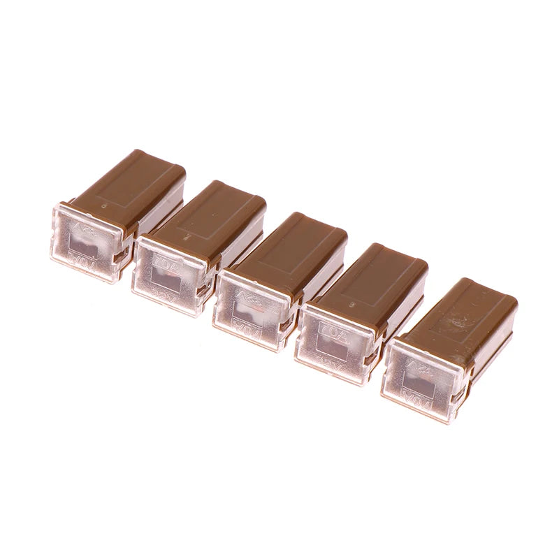 5pc Mini Square Fuse Set, 20A to 60A Size Range, Automotive Fuses with Plastic Storage Box Oasis Select 70A