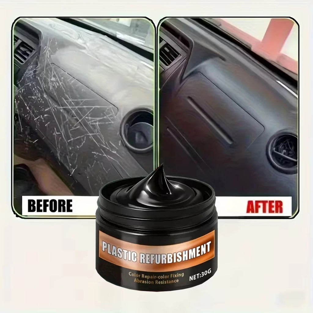 Black Gloss Polishing Paste – Auto Plastic & Steering Wheel Wax