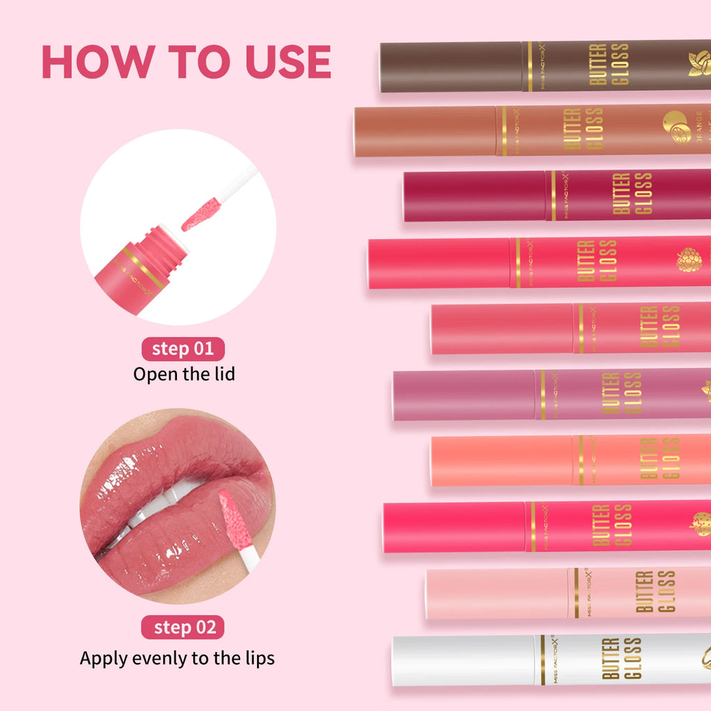 10 pack of dazzling water gloss lip oil, smooth and delicate, with color rendering, moisturizing, full and plump, women's gift Oasis Select