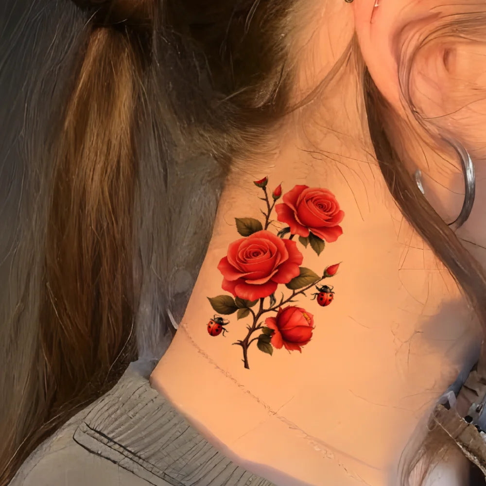 9-Piece Butterfly & Floral Temporary Tattoo Stickers | Waterproof