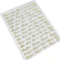 3D English Letter Nail Stickers – Gold & Silver Alphabet Decals Nail Art Stickers Oasis Select C