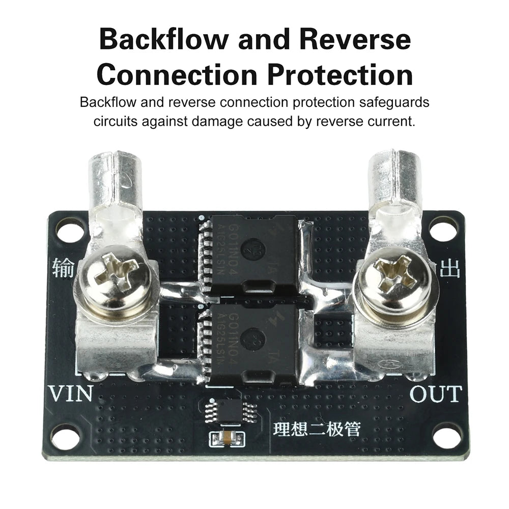 40A/65A/100A Unlimited Voltage Ideal Diode Module High Current Anti-Reverse Flow for Solar Charging & Battery Backup Systems Oasis Select