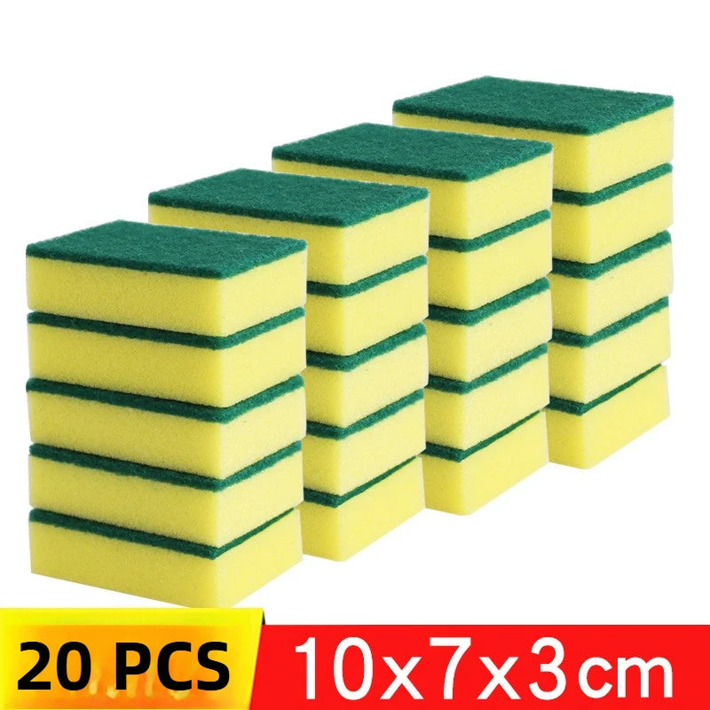 1-60PCS Kitchen Sponges Dual-Sided Scrub Pads Super Absorbent Dish Towel Scratch Resistant Scrubbing Sponge Highly Absorbent Oasis Select 20PCS