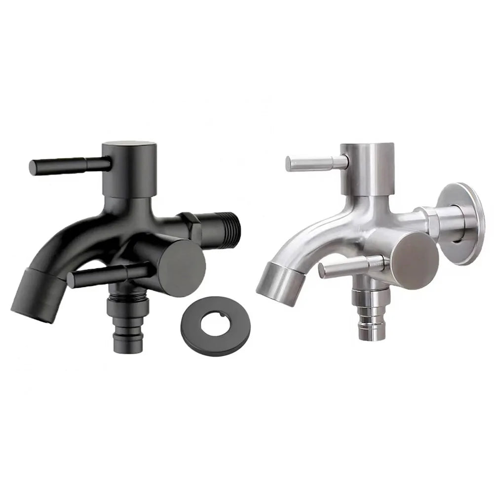 Dual Outlet Faucet – 1 Inlet 2 Outlets, Bidet & Washing Machine