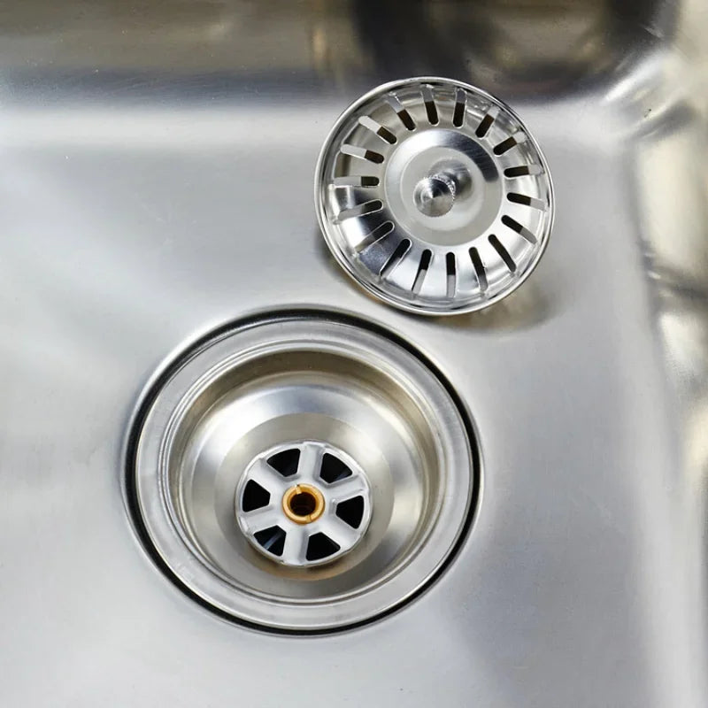 1PCS Stainless Steel Sink Drain Basin Drainer Waste Strainer Plug Waste Basket Sealing Lid for Kitchen Bathroom Accessories Oasis Select