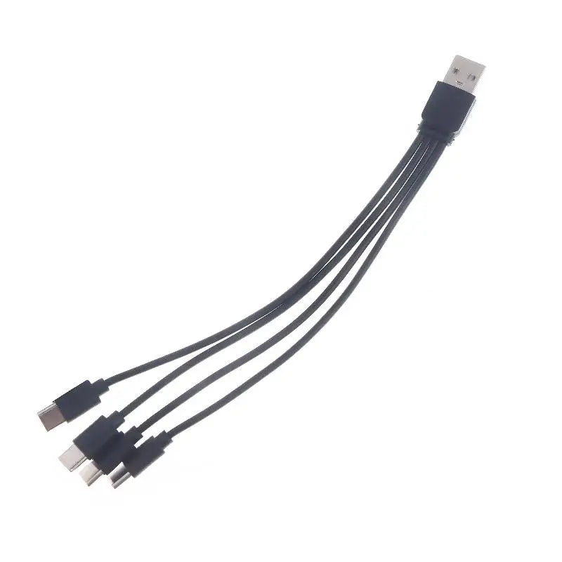 20cm USB to USB-C Splitter Cable | 2–5 Port Multi Charging
