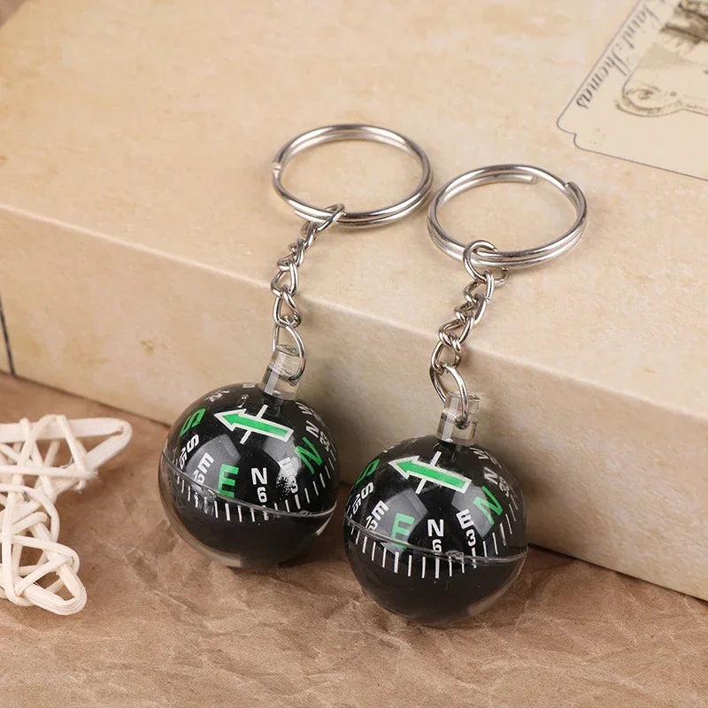 1pc Portable Lightweight Emergency Compass Outdoor Survival Keychain Ball Compass Tool Oasis Select