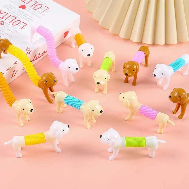 10pcs Fun and Creative Decompression Stretchable Dog Versatile Design Puppy Sausage Dog Stress Relief Toy Stretchable Oasis Select