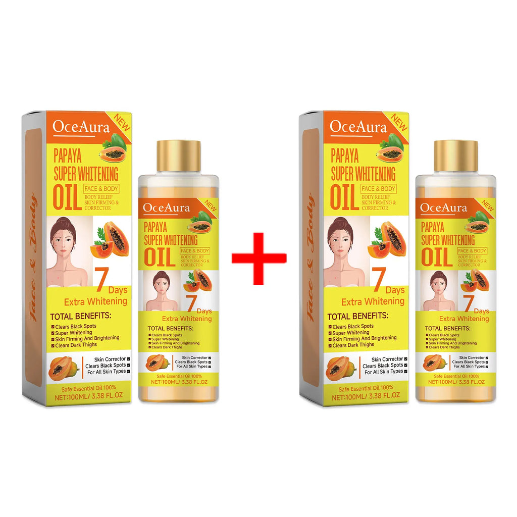 Papaya Face Body Moisturizer Oil Brightening Firming Skin Improve Dullness Anti Sagging Remove Blemish Super Body Whitening Oil Oasis Select 200ml boxed
